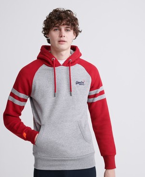 Superdry Orange Label Classic Raglan Férfi Kapucnis Pulóver Sötét Szürke | ECBPT5362